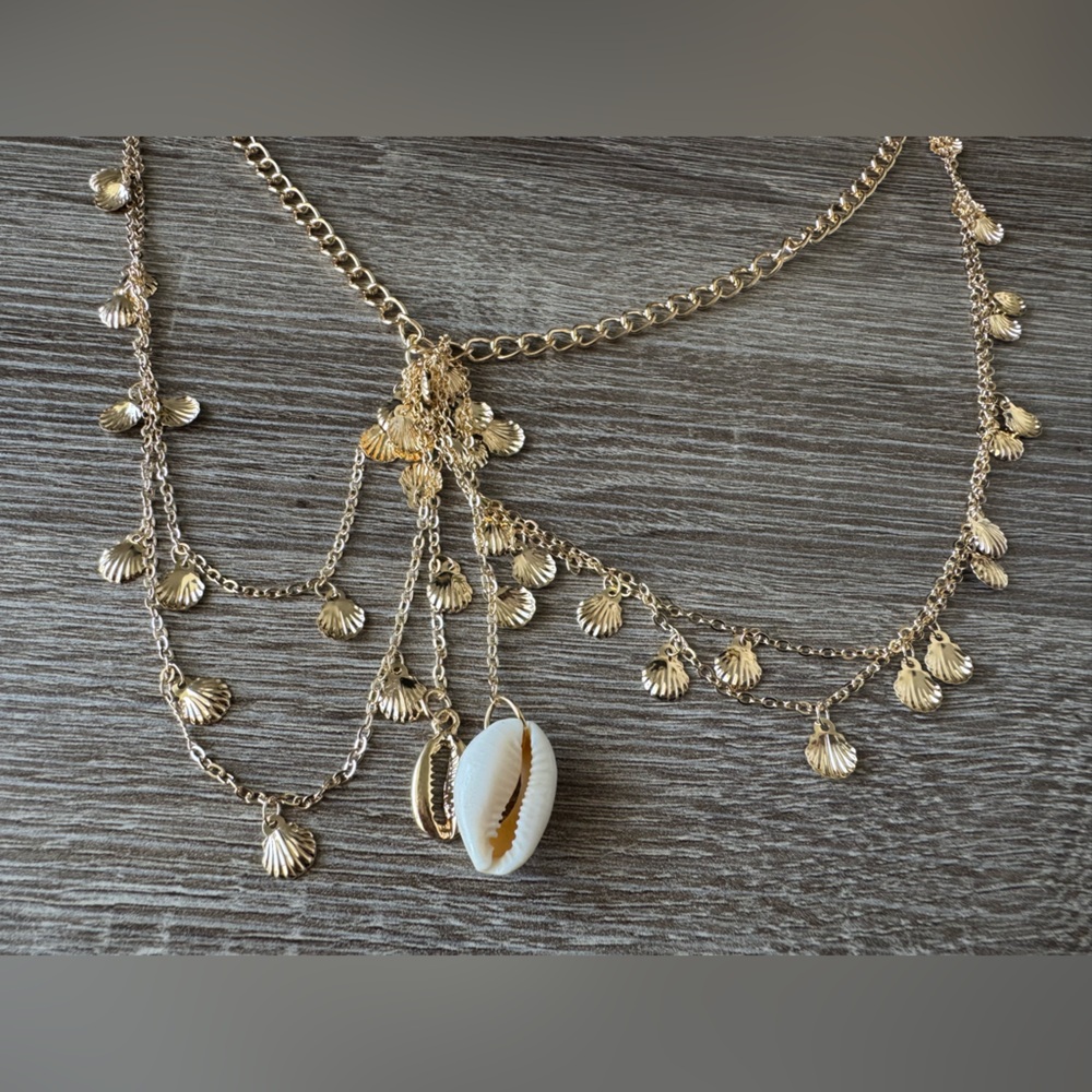 Gold Shell Charm Belt N899 - Picture 4 of 4